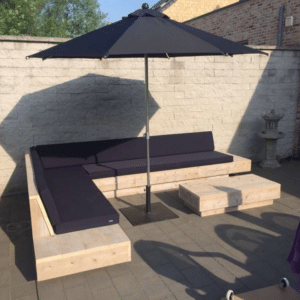 Steigerhouten loungebank Wana