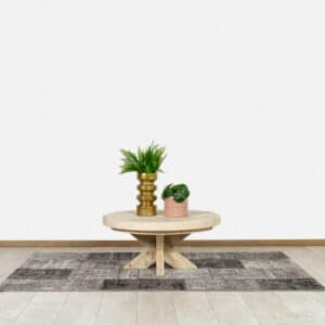 Steigerhouten salontafel Gilson met kruispoot