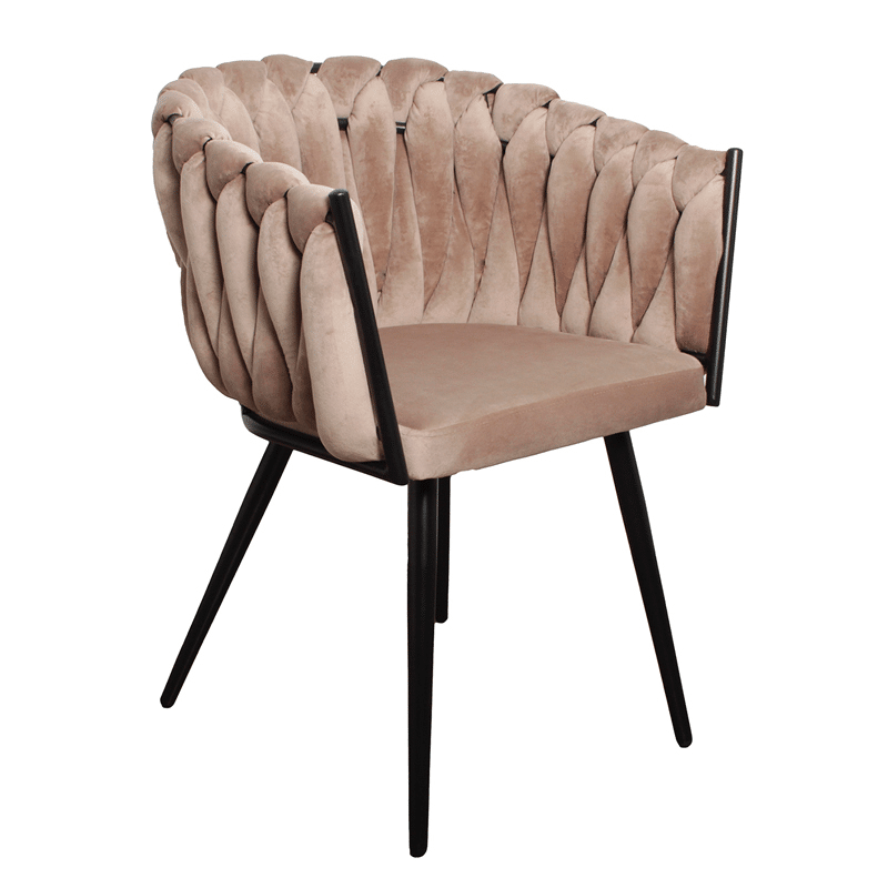 Wave chair velvet - zand