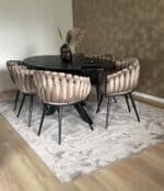 Wave chair velvet - zand