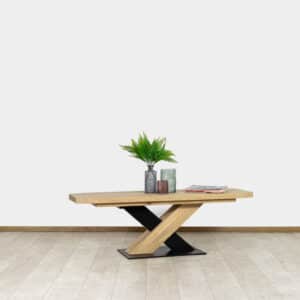 Industriele eikenhouten salontafel Mazie