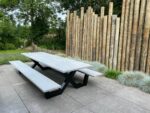 Douglashout picknicktafel Clune met stalen X poten
