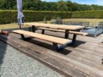 Douglashout picknicktafel Gorin met stalen anker poot