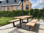 Douglashout picknicktafel Gorin met stalen anker poot