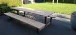 Douglashout picknicktafel Gorin met stalen anker poot