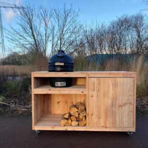 Douglas houten buitenkeuken Paden met deur