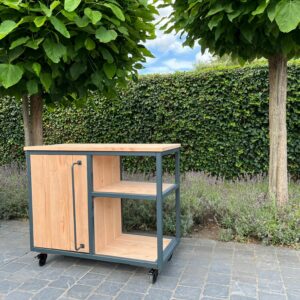 Douglas houten buitenkeuken Tatum met stalen frame