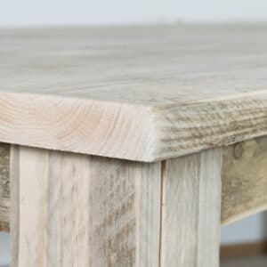 Steigerhouten eettafel Valeria met O poot