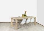 Steigerhouten eettafel Valeria met O poten