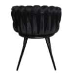 Wave chair velvet - zwart
