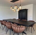 Wave chair velvet - koper