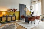 Wave chair velvet - koper