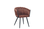 Wave chair velvet - koper