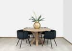 Eikenhouten tafel Trego met houten matrixpoot