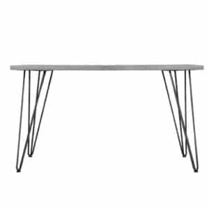 Betonlook bureau Homer met hairpin/draad poten