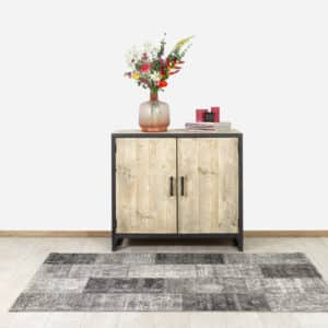 Steigerhouten dressoir Pinon met stalen frame