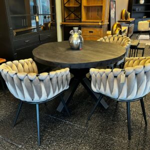 Mango tafel rond zwart Laval