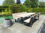 Douglashout picknicktafel Ediz met rugleuning