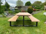 Douglashout picknicktafel Timo met stalen E frame
