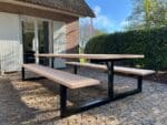 Douglashout picknicktafel Timo met stalen E frame