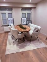 Mangohouten tafel ovaal Miller met matrixpoot