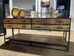 Mangohout dressoir Julia met 4 laden