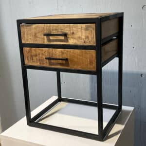 Mangohout nachtkastje Neva met 2 laden