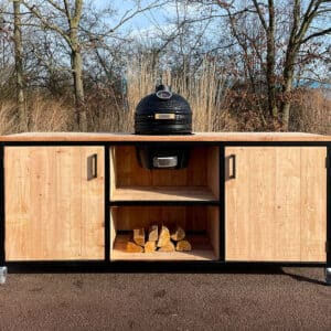 Douglas buitenkeuken Otis met stalen ombouw en deuren