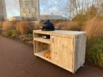 Steigerhouten buitenkeuken Yara met deur