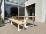 Douglas tuintafel Peggy met stalen U poten