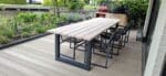 Douglas tuintafel Peggy met stalen U poten