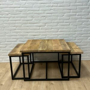 Mango salontafel set 2 naturel Ivan