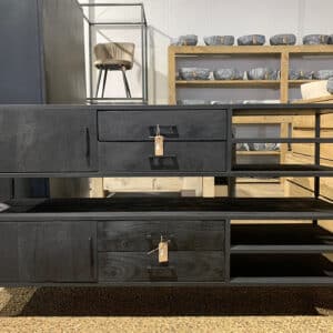 Tv-meubel Mangohout Kino Zwart