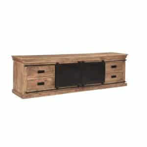 Mangohout tv-meubel Suze met schuifdeuren