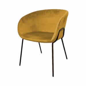 Stoel Portland Velvet Goudgeel