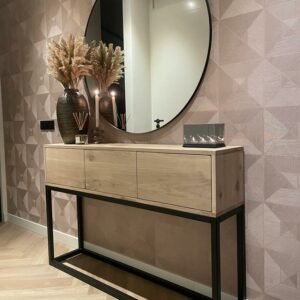 Sidetable Marre eikenhout en staal