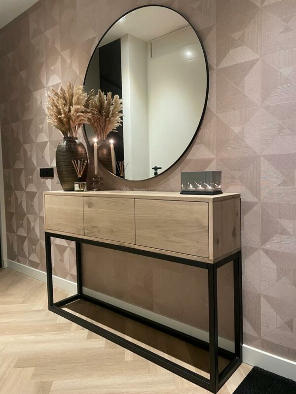 Sidetable Marre eikenhout en staal