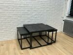 Mangohout salontafel set van 3 Vann