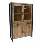 Mangohouten vitrinekast Bjarne