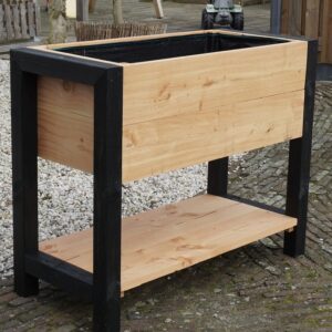 Douglas plantenbak Lune met legplank