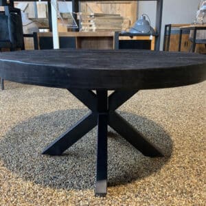 Ronde salontafel Arn mangohout zwart