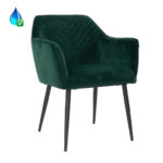 Eetkamerstoel Fiona donkergroen velvet