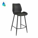 Barkruk Barrel eco-leer antraciet