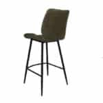 Barkruk Barrel eco-leer olijfgroen