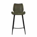 Barkruk Barrel eco-leer olijfgroen