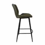 Barkruk Barrel eco-leer olijfgroen