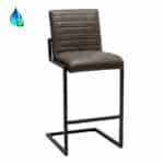 Barkruk Block eco-leer antraciet