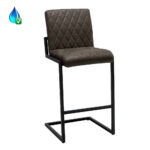 Barkruk Diamond eco-leer antraciet