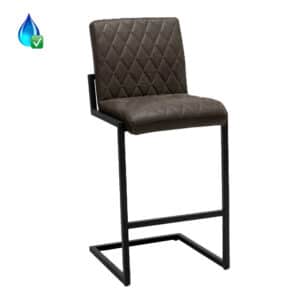 Barkruk Diamond eco-leer antraciet