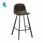 Barkruk Logan eco-leer olijfgroen